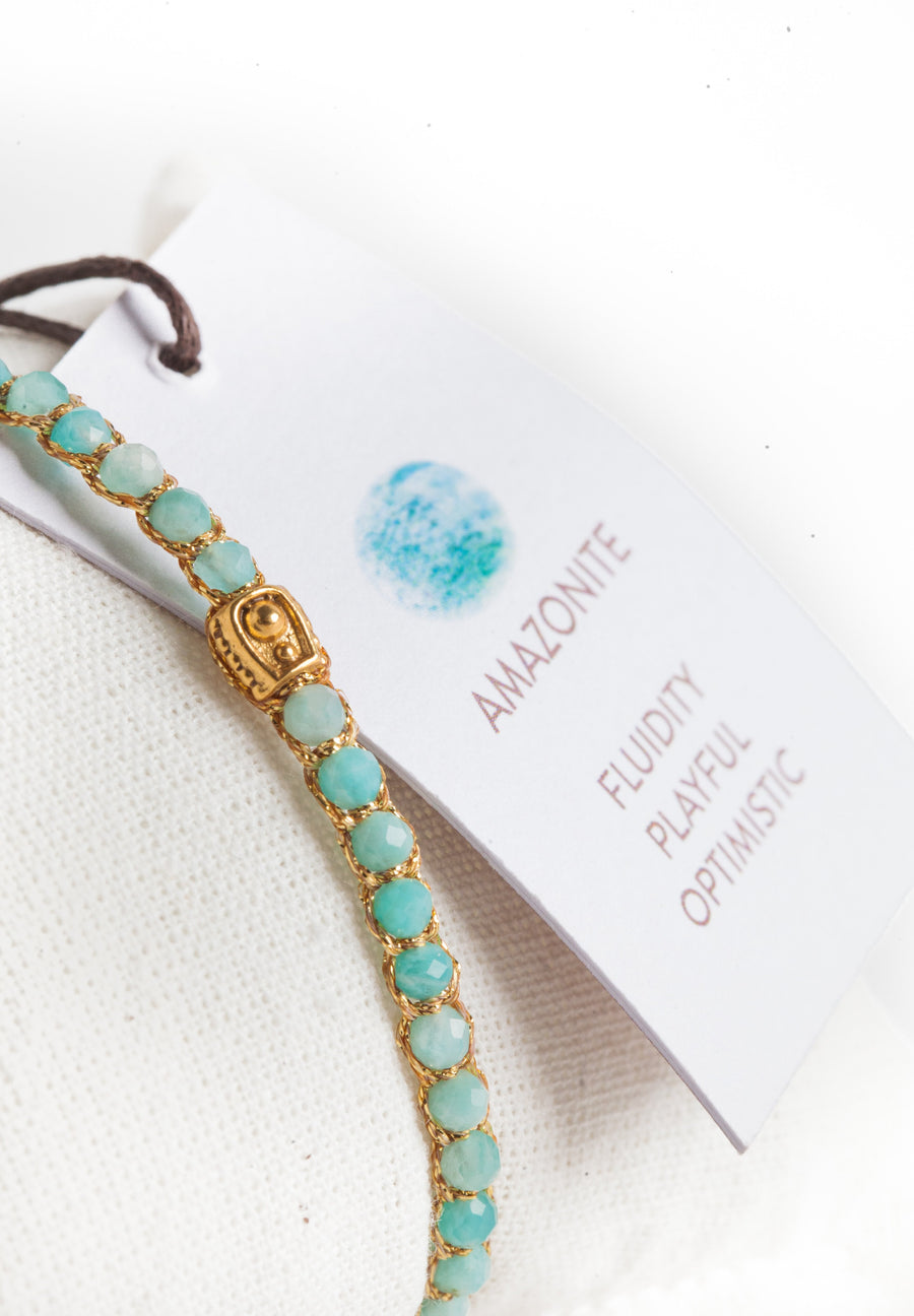 Amazonite Brazil Bracelet | Gold