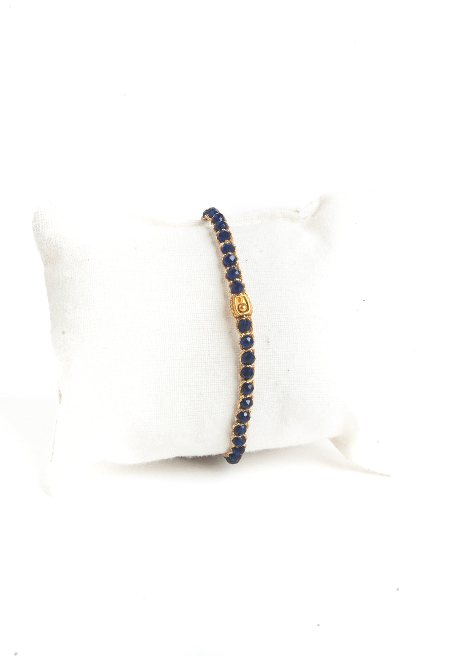 Blue Spinel Bracelet | Gold