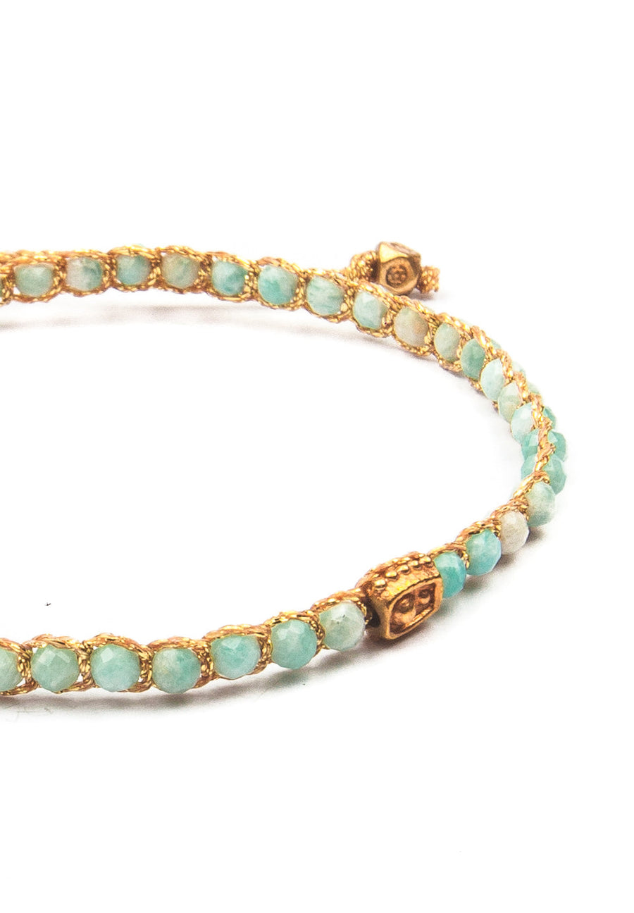 Amazonite Brazil Bracelet | Gold