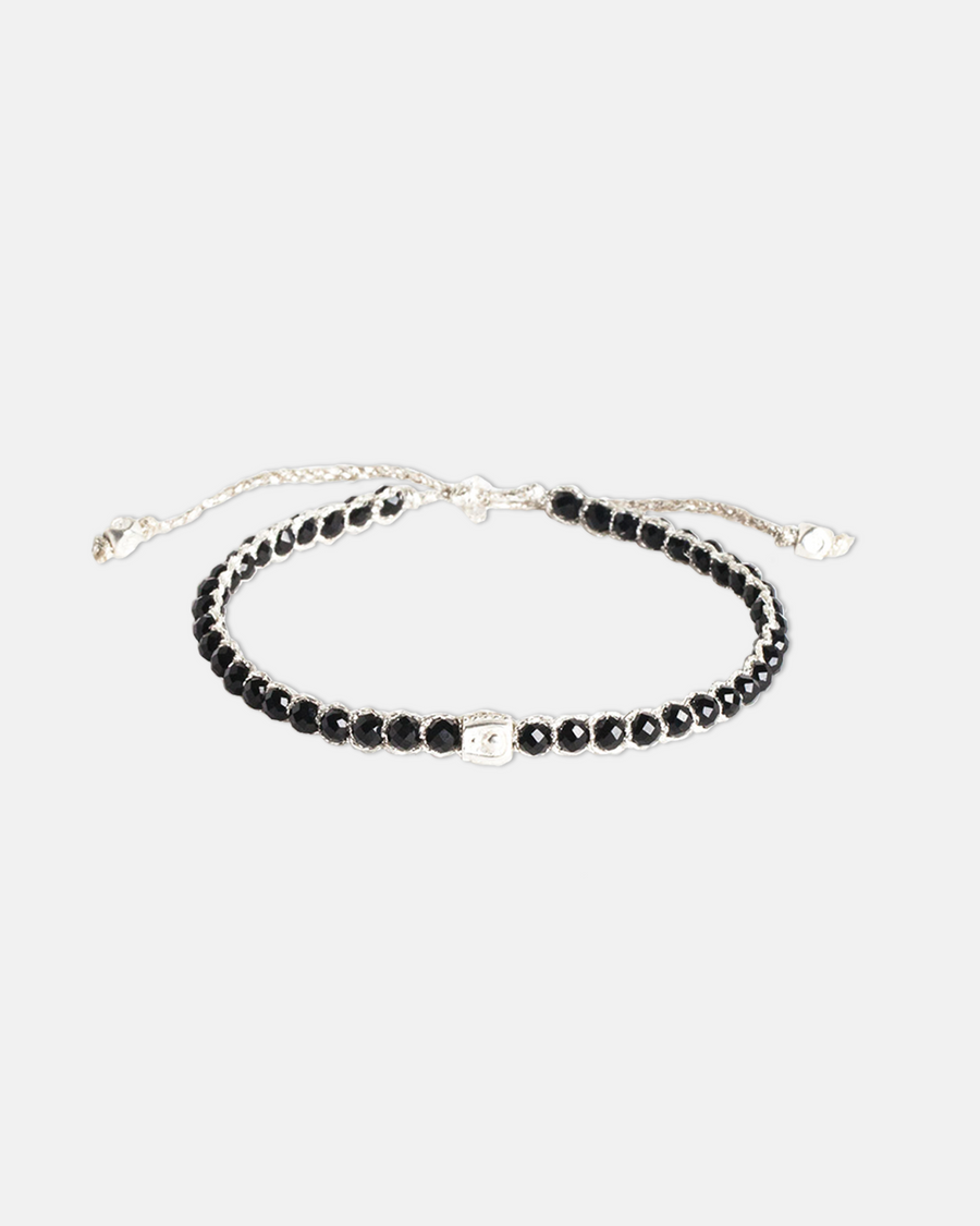 Black Spinel Bracelet | Silver