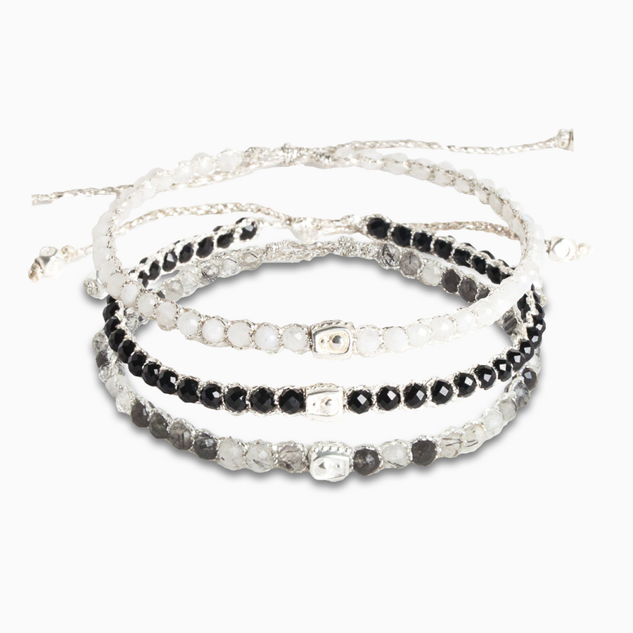 Dusk Stack Bracelets | Silver