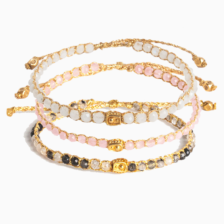 Moon Stack Bracelets | Gold