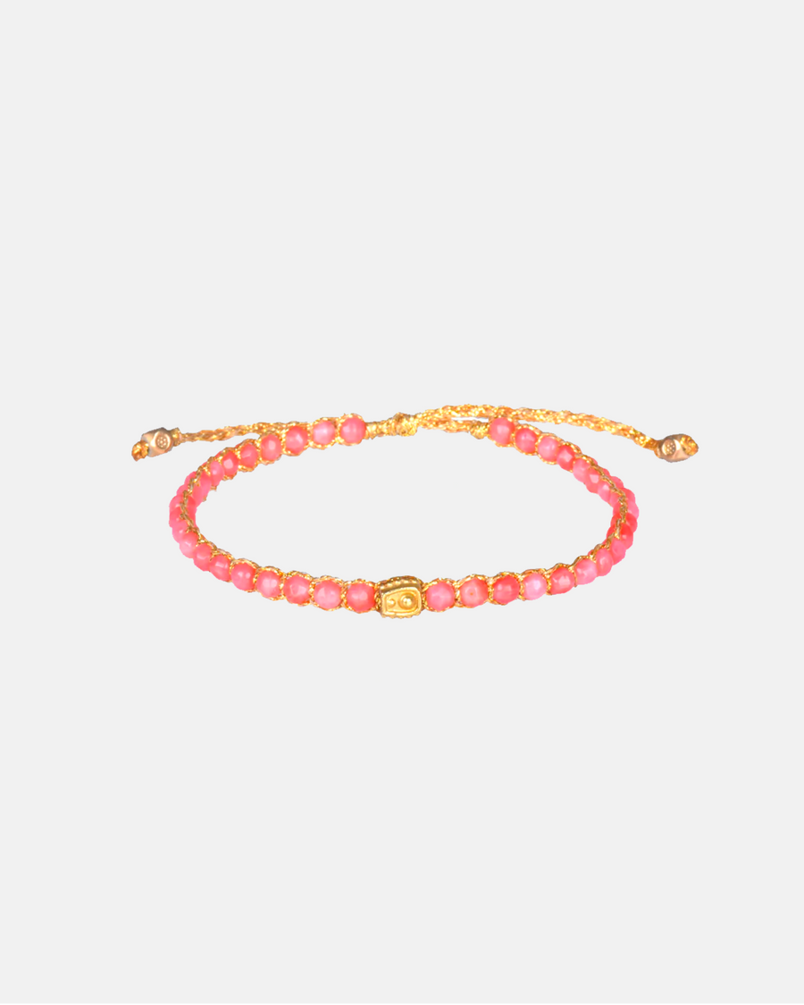 Pink Coral Bracelet | Gold